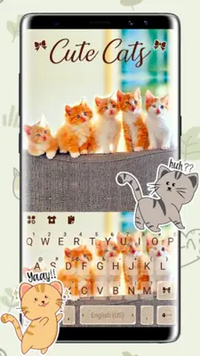 Cute Kittens Keyboard Backgrou android App screenshot 2