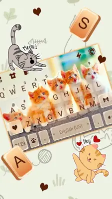 Cute Kittens Keyboard Backgrou android App screenshot 3